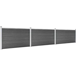 vidaXL Schuttingpanelenset 526x105 cm HKC zwart