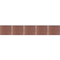 vidaXL Schuttingpanelenset 872x146 cm HKC bruin