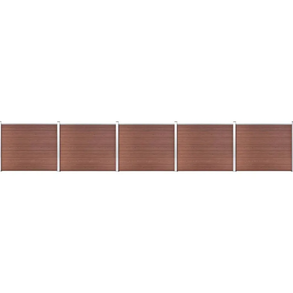 vidaXL Schuttingpanelenset 872x146 cm HKC bruin
