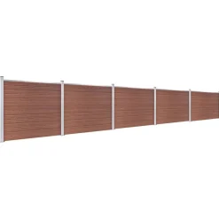 vidaXL Schuttingpanelenset 872x146 cm HKC bruin