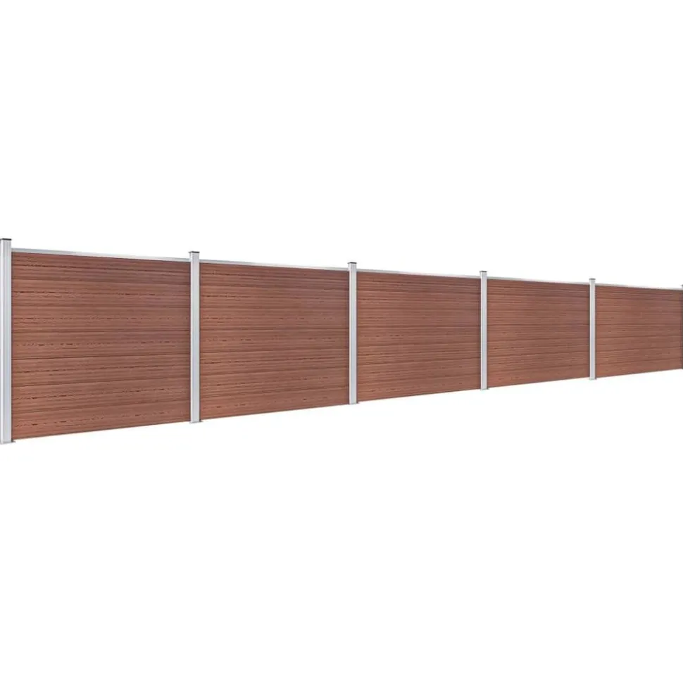 vidaXL Schuttingpanelenset 872x146 cm HKC bruin