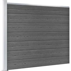 vidaXL Schuttingpanelenset 526x146 cm HKC zwart