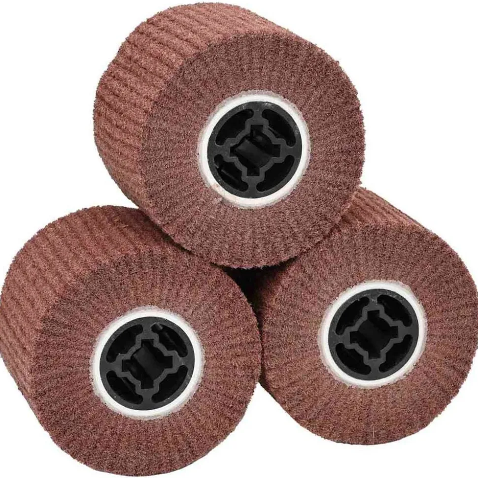 vidaXL Schuurrollen 3 pcs Bruin 12 x 12 x 10 cm Synthetische Vezel