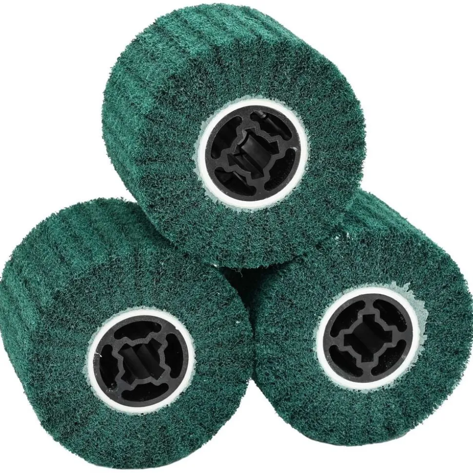 vidaXL Schuurrollen 3 pcs Groen 12 x 12 x 10 cm Synthetische Vezel