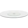 vidaXL Serveerbord draaiend 60 cm gehard glas transparant