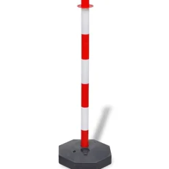 vidaXL Set van 4 kettingpalen en 2 kunststof kettingen van 10 m