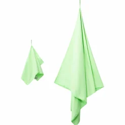 vidaXL Set van Sporthanddoeken 2 pcs Groen Stof
