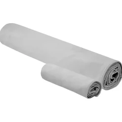 vidaXL Set van Sporthanddoeken 2 pcs Grijs Stof