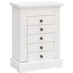 vidaXL Sieradenkastje met spiegel 25x13,5x34 cm MDF