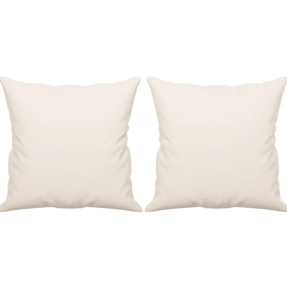 vidaXL Sierkussens 2 st 40x40 cm microvezelstof beige