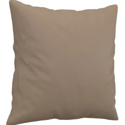 vidaXL Sierkussens 2 st 40x40 cm kunstleer cappuccino