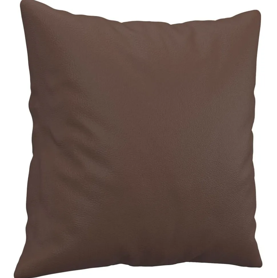 vidaXL Sierkussens 2 st 40x40 cm kunstleer bruin