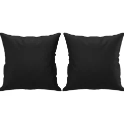 vidaXL Sierkussens 2 st 40x40 cm kunstleer zwart