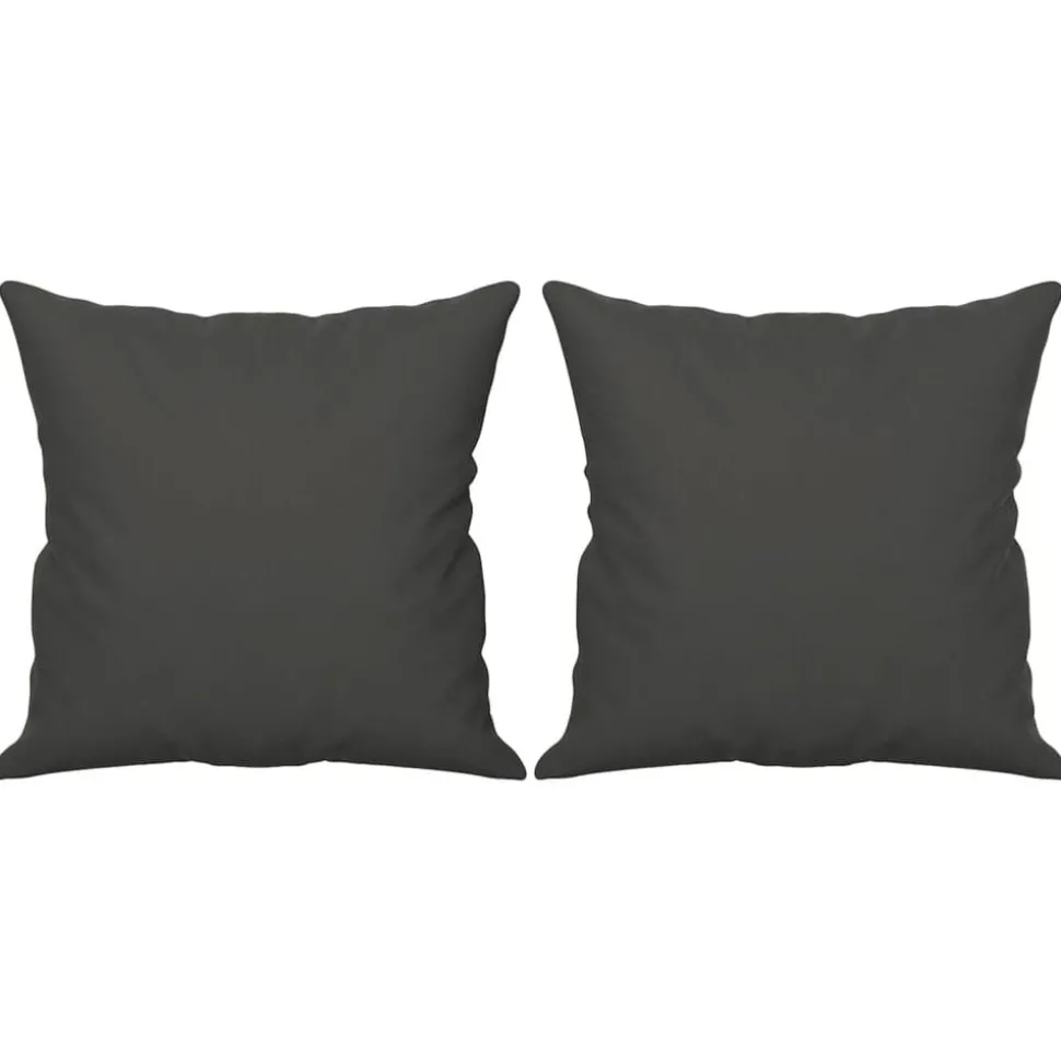vidaXL Sierkussens 2 st 40x40 cm microvezelstof donkergrijs