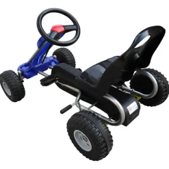 vidaXL Skelter met pedalen blauw