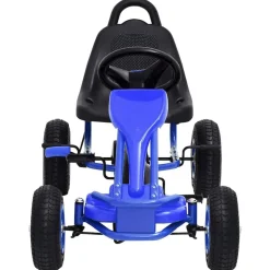 vidaXL Skelter met pedalen en pneumatische banden blauw