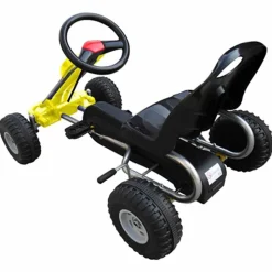vidaXL Skelter met pedalen geel