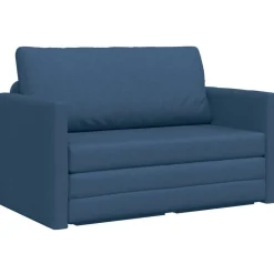 vidaXL Slaapbank 110cm Blauw Stof