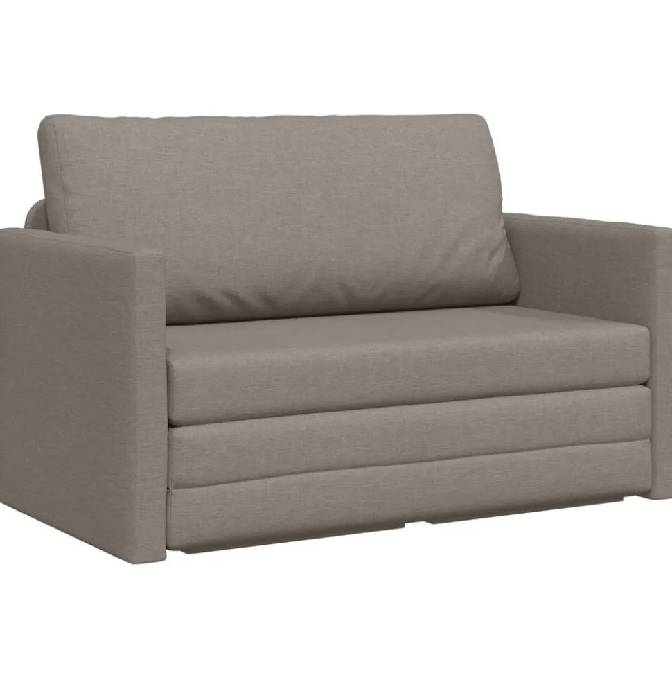 vidaXL Slaapbank 110cm Taupe Stof