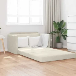 vidaXL Slaapbank Crème 124 x 71 x 78 cm Fluweel
