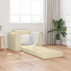 vidaXL Slaapbank Crème 98 x 71 x 83 cm Stof