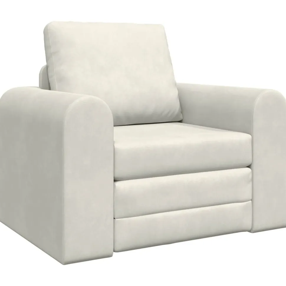 vidaXL Slaapbank Crème 98 x 71 x 83 cm Fluweel