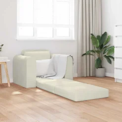 vidaXL Slaapbank Crème 98 x 71 x 83 cm Fluweel