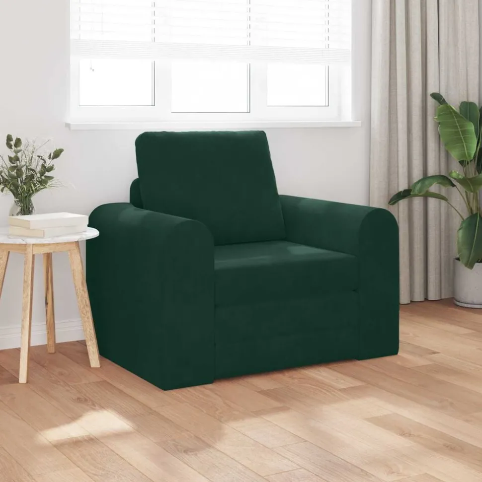 vidaXL Slaapbank Donkergroen 98 x 71 x 83 cm Fluweel