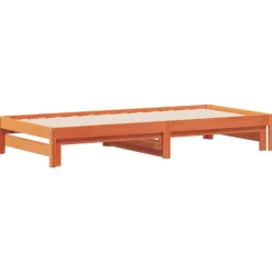 vidaXL Slaapbank met onderschuifbed 90x200 cm massief grenenhout