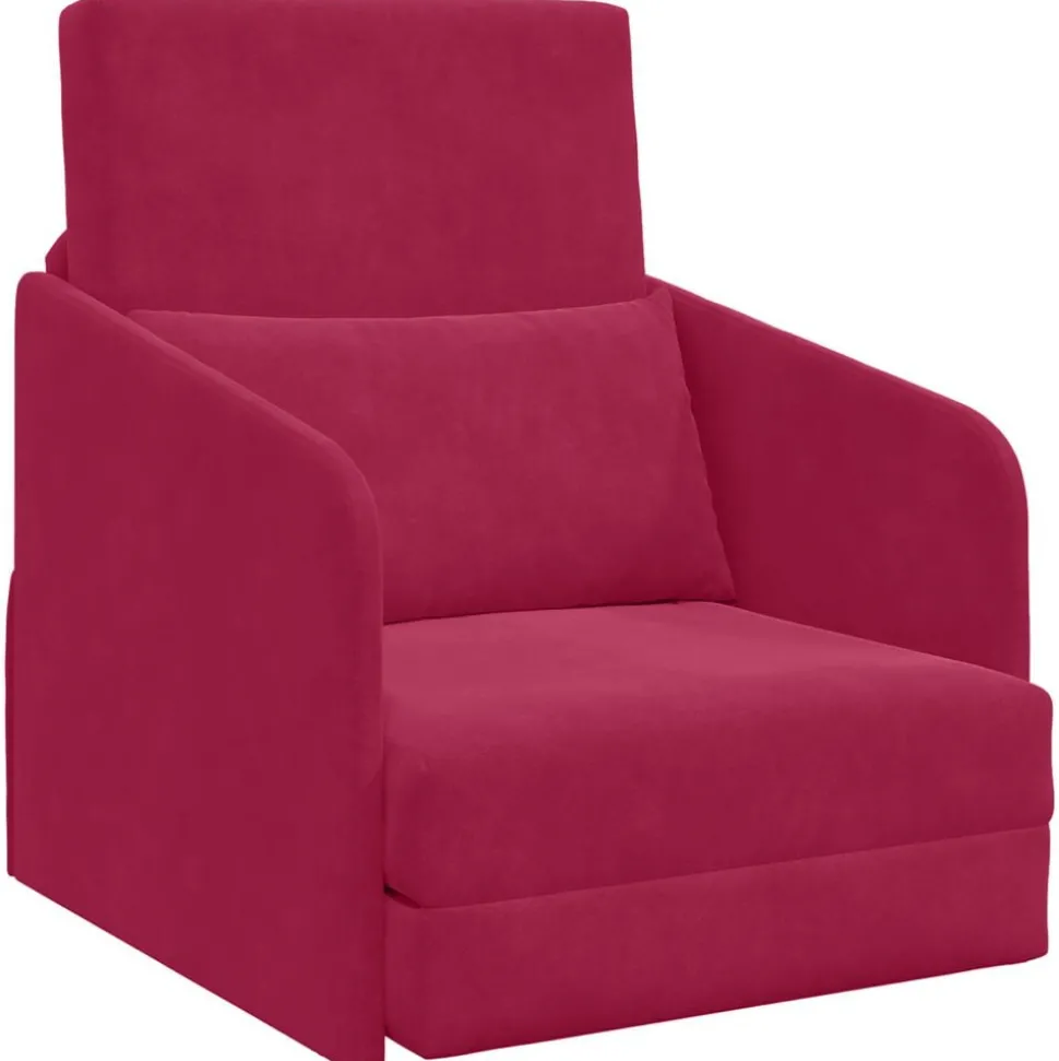 vidaXL Slaapbank Wijnrood 65 x 80 x 83 cm Fluweel