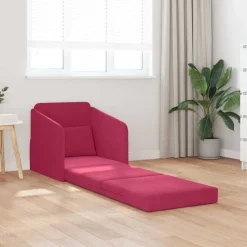 vidaXL Slaapbank Wijnrood 65 x 80 x 83 cm Fluweel