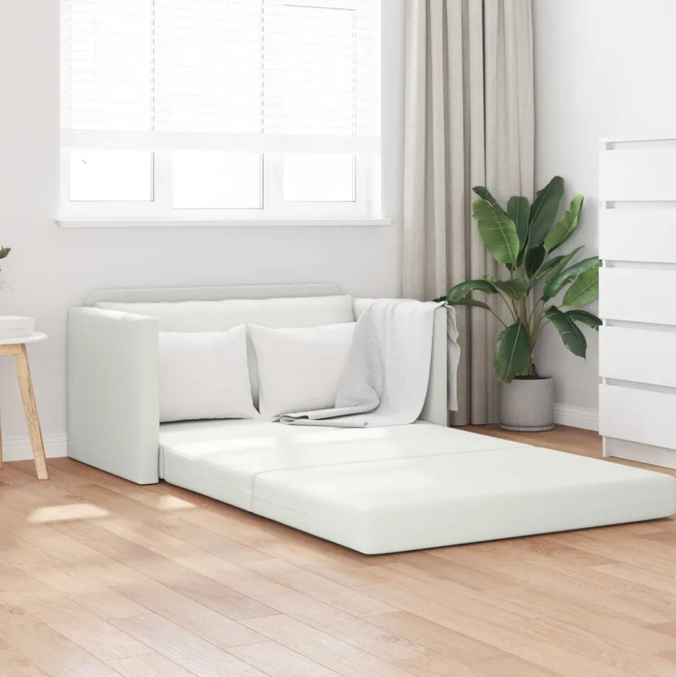 vidaXL Slaapbank Wit 124 x 71 x 78 cm Kunstleer