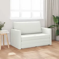vidaXL Slaapbank Wit 124 x 71 x 78 cm Kunstleer