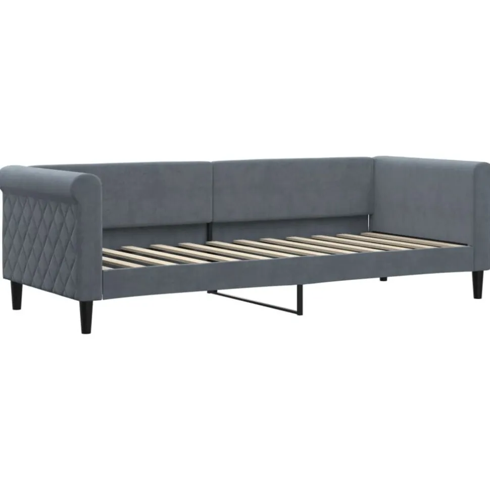 vidaXL Slaapbank 80x200 cm fluweel donkergrijs