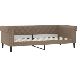 vidaXL Slaapbank 80x200 cm kunstleer cappuccinokleurig