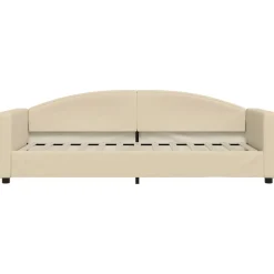 vidaXL Slaapbank 80x200 cm stof crèmekleurig