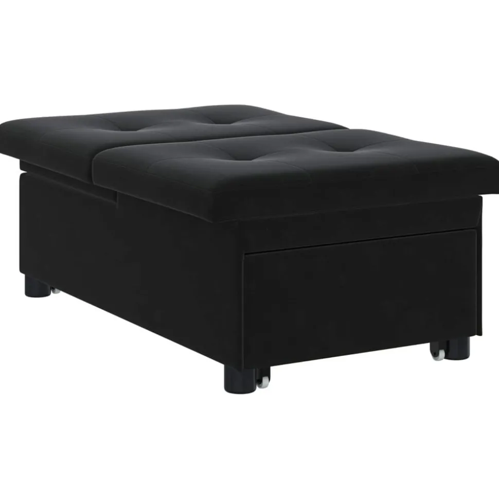 vidaXL Slaapbank Zwart 194 x 67 x 82 cm Fluweel