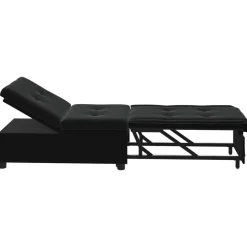 vidaXL Slaapbank Zwart 194 x 67 x 82 cm Fluweel