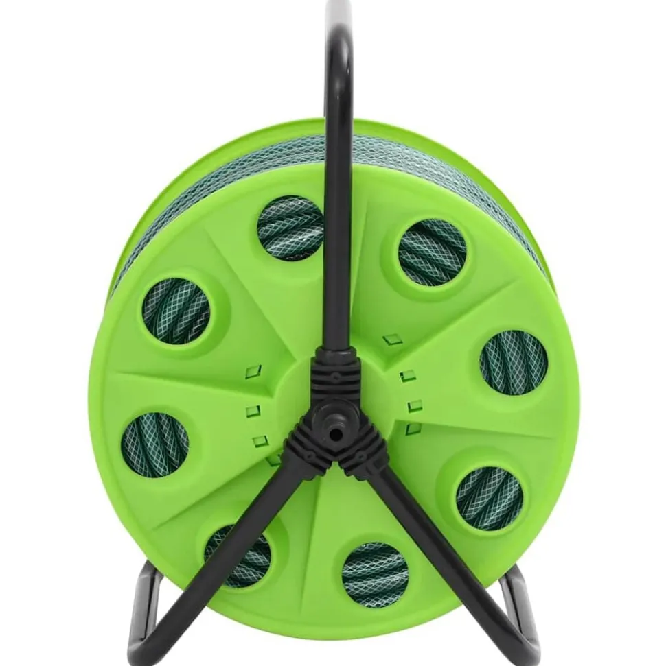 vidaXL Slanghaspel met slangkoppelset 0,5" 20 m vrijstaand PVC groen