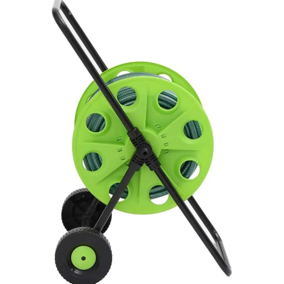 vidaXL Slanghaspelkar en slangkoppelset 0,5" vrijstaand 30 m PVC groen