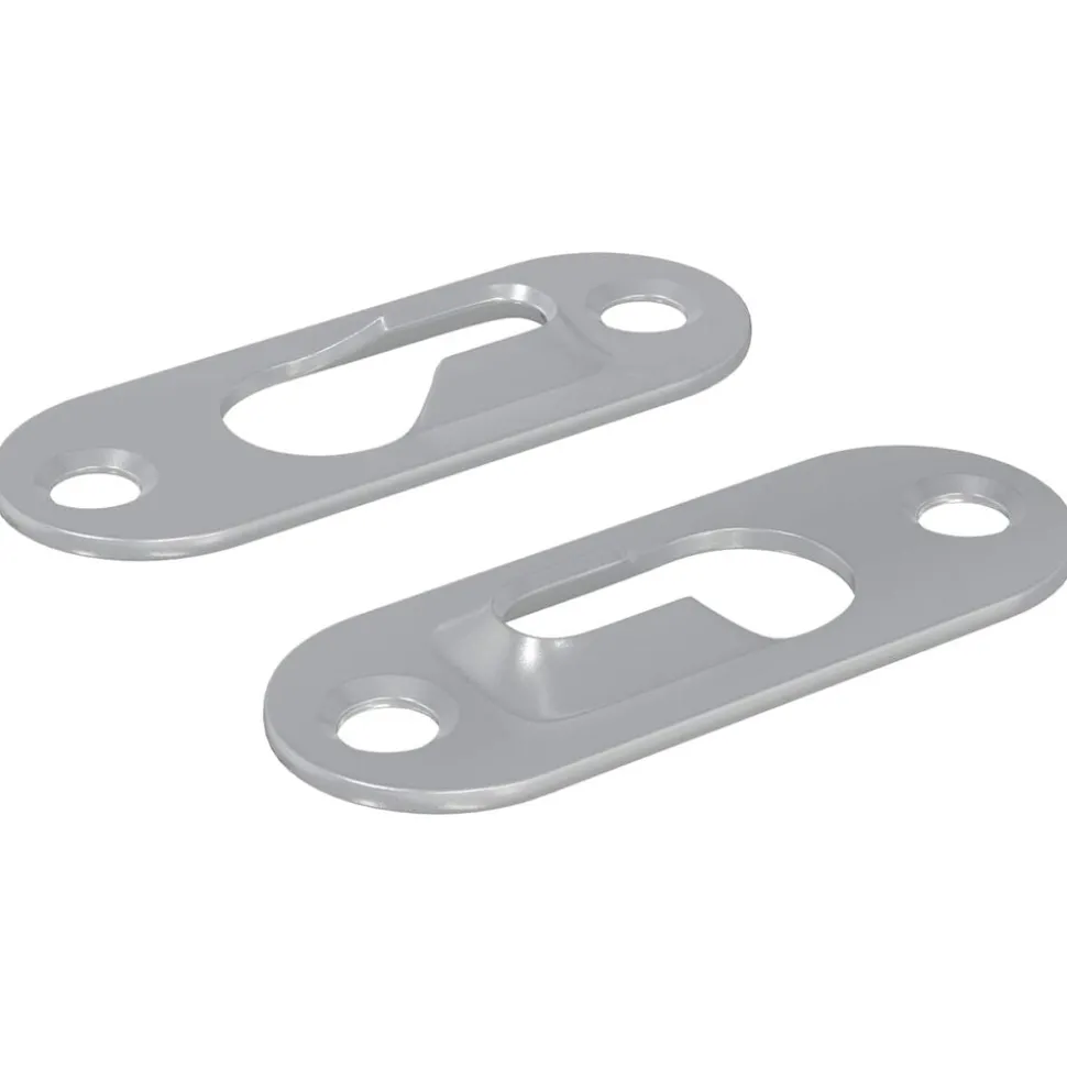 vidaXL Sleufhanger 2 pcs Zilver 45 x 16 x 3.5 mm IJzer