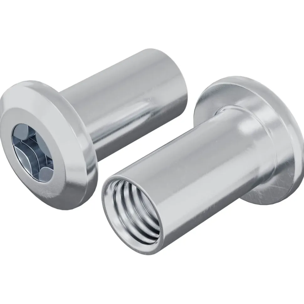 vidaXL Slotmoer 2 pcs Nikkel M6 x 15 mm Staal