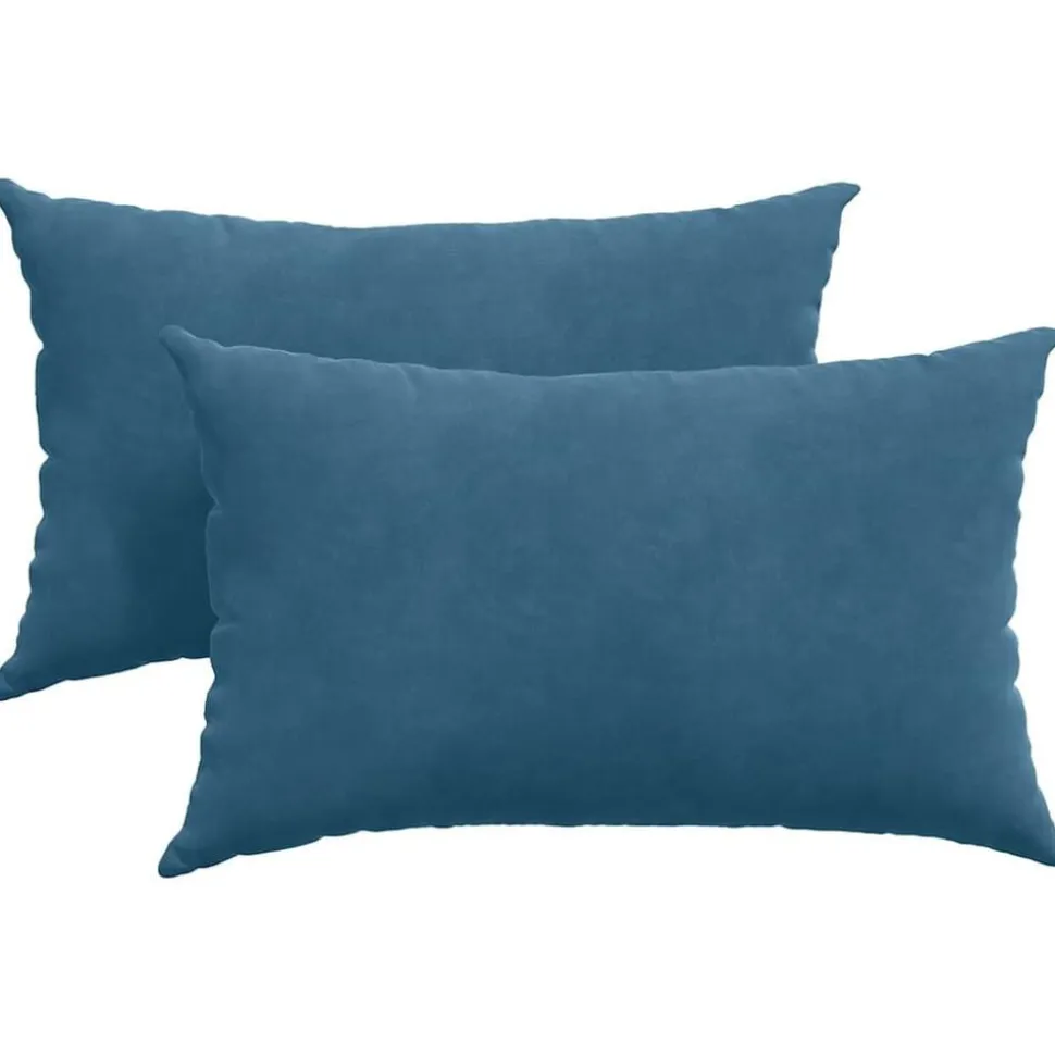 vidaXL Sofa Kussens 2 stuks Blauw 50 x 30 cm Cordstof
