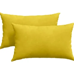 vidaXL Sofa Kussens 2 stuks Geel 50 x 30 cm Cordstof