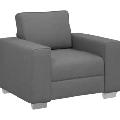 vidaXL Sofa Stoel Donkergrijs 100 cm Stof