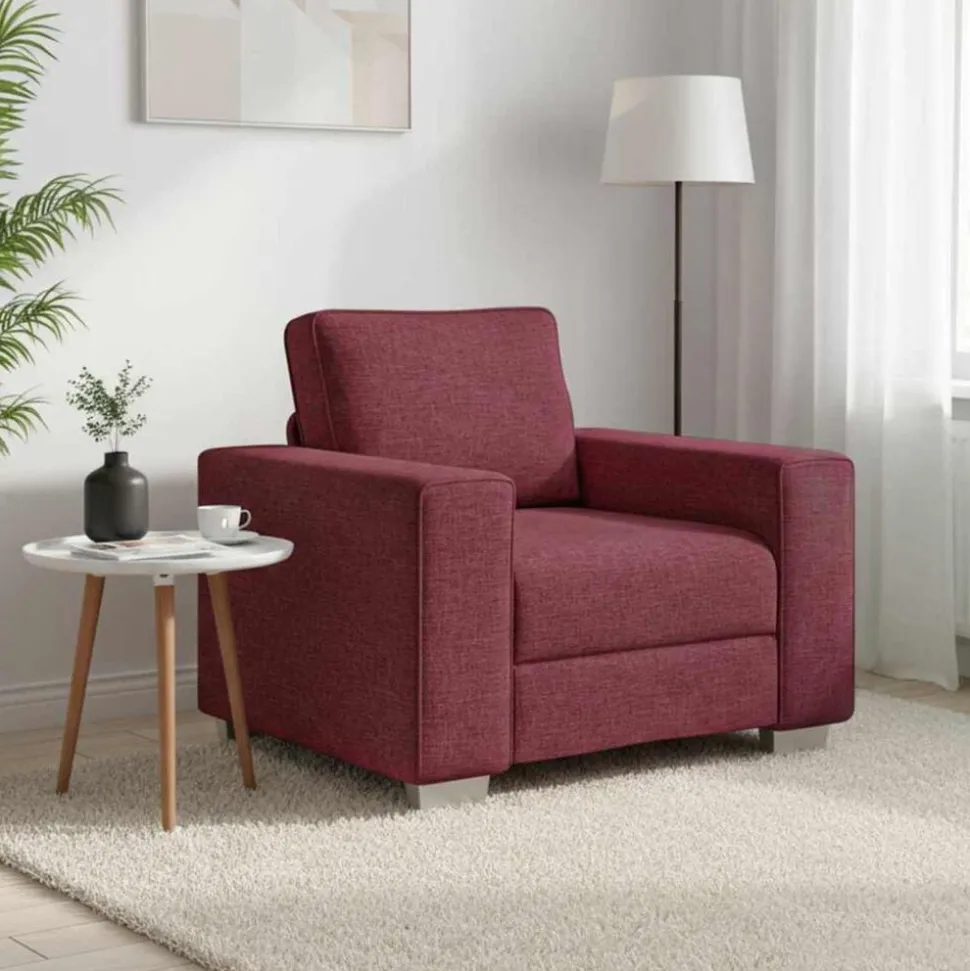 vidaXL Sofa Stoel Wijnrood 100 cm Stof
