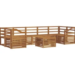vidaXL Sofa-Sets 8 pcs Naturel Massief Acaciahout
