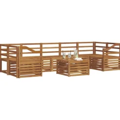 vidaXL Sofa-Sets 8 pcs Naturel Massief Acaciahout