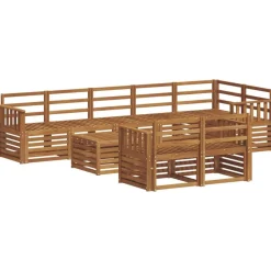 vidaXL Sofa-Sets 9 pcs Naturel Massief Acaciahout
