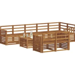 vidaXL Sofa-Sets 9 pcs Naturel Massief Acaciahout